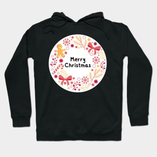 Merry Christmas Round Sticker 15 Hoodie